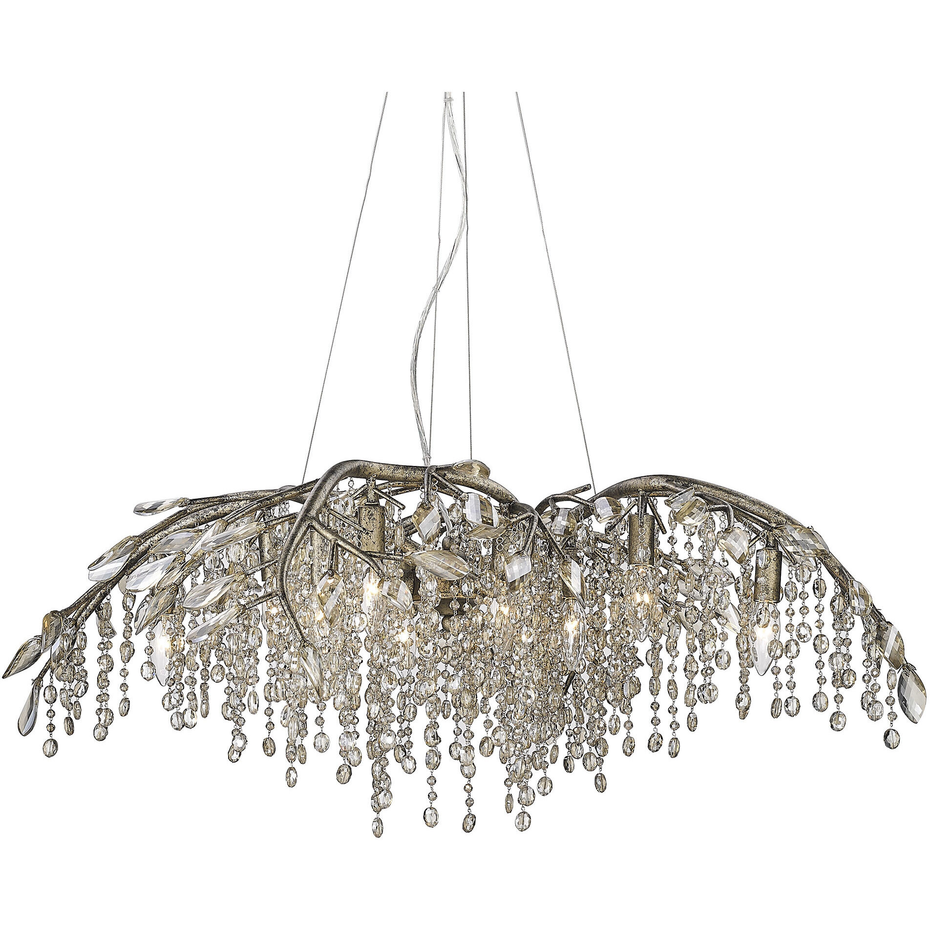 Autumn Twilight 40 inch 60.00 watt Mystic Gold Chandelier Ceiling Light, Large