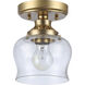 Daphne 1 Light 6 inch Brushed Champagne Bronze Semi-Flush Ceiling Light