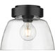 Remy 1 Light 10 inch Matte Black Flush Mount Ceiling Light