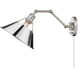 Orwell 1 Light 10 inch Pewter Articulating Wall Sconce Wall Light in Chrome, Adjustable