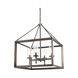 Smyth 4 Light 21 inch Gunmetal Bronze Chandelier Ceiling Light in Clear Glass