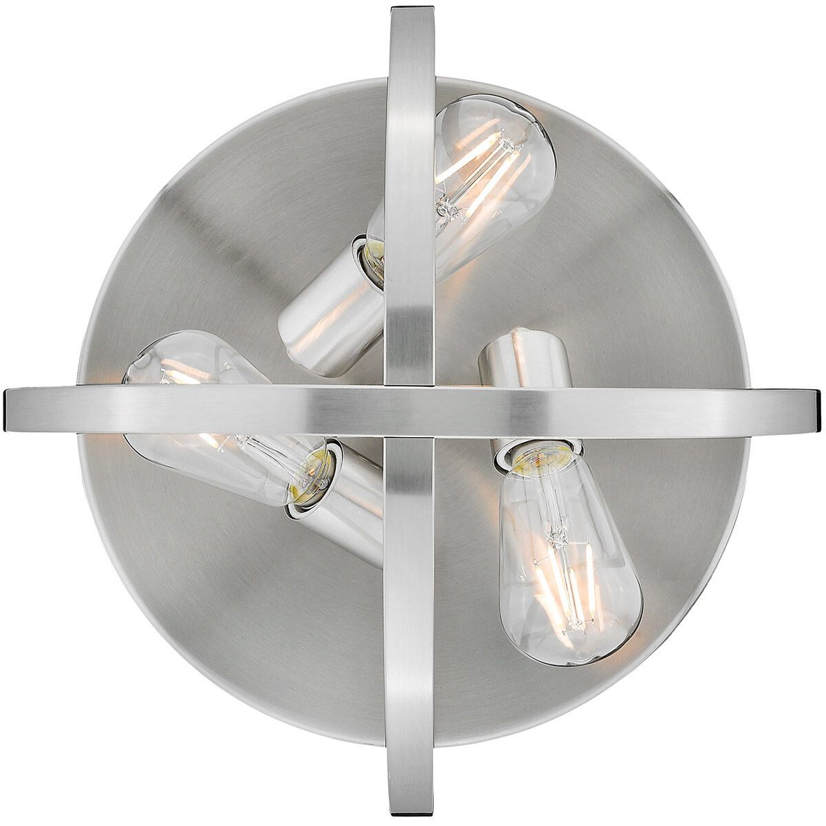 Colson 3 Light 14 inch Pewter Flush Mount Ceiling Light in No Shade, Damp