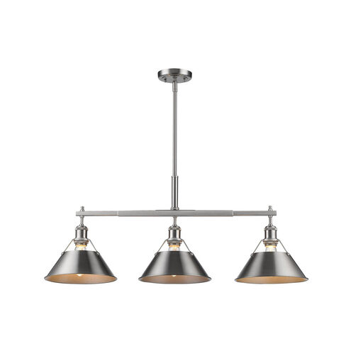 Orwell 3 Light 36 inch Pewter Kitchen Island Light Ceiling Light