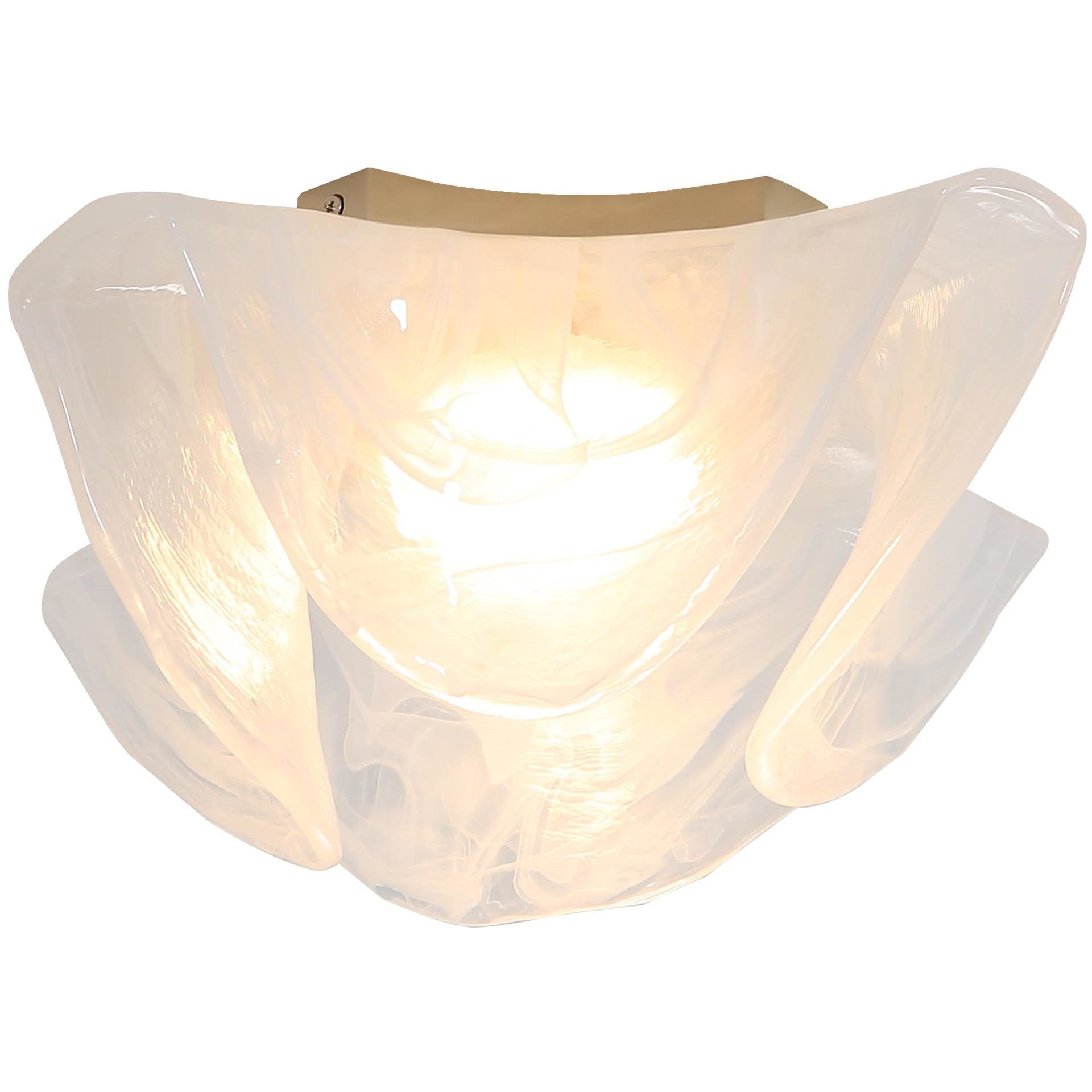 Glacier LED 13.75 inch Polished Nickel Flush Mount Ceiling Light