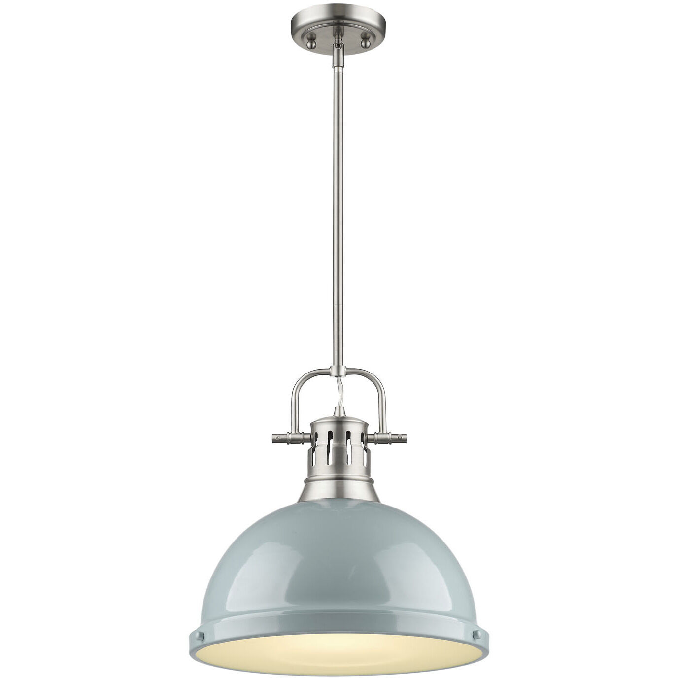 Yep Duncan Pendant Ceiling Light in Pewter, Seafoam, Large