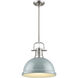 Yep Duncan Pendant Ceiling Light in Pewter, Seafoam, Large