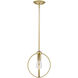 Colson 1 Light 10 inch Olympic Gold Semi-flush Ceiling Light in No Shade