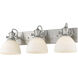 Yep Hines Vanity Wall Light in Pewter, Opal Glass