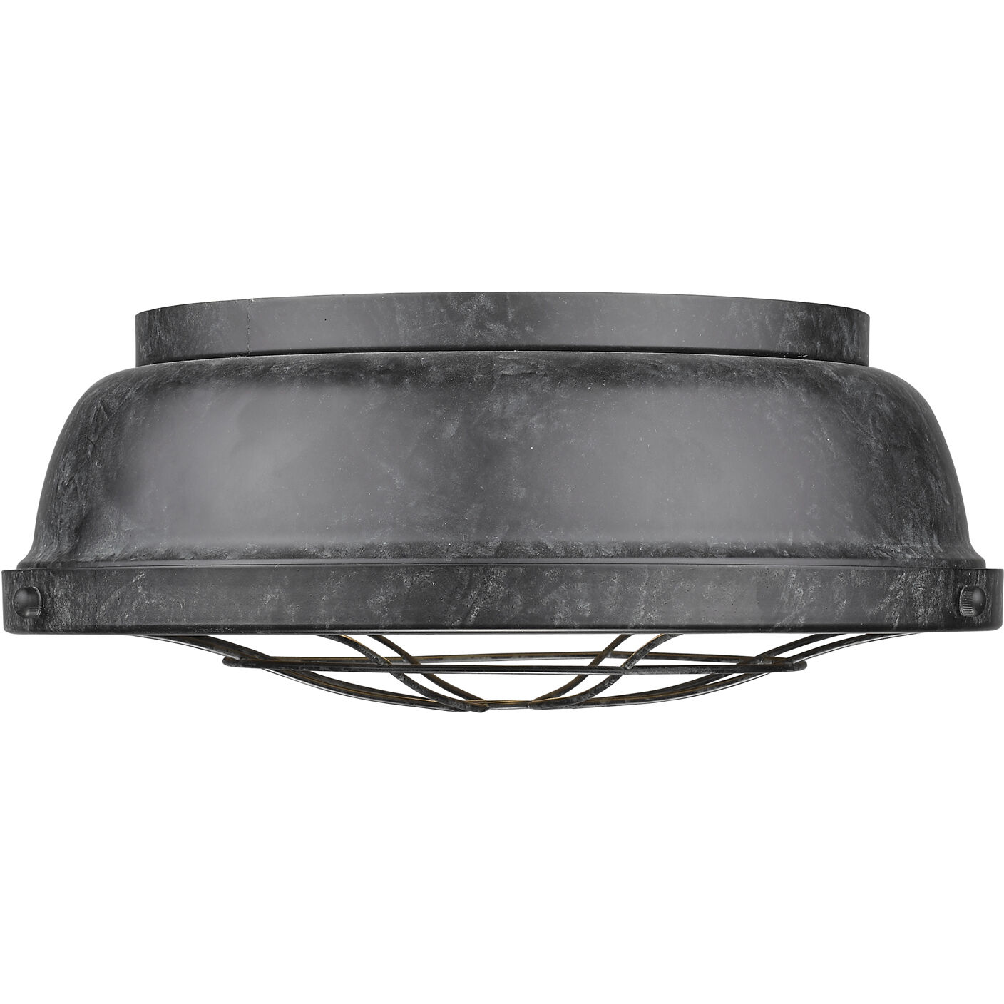 Bartlett 2 Light 14 inch Black Patina Flush Mount Ceiling Light, Damp