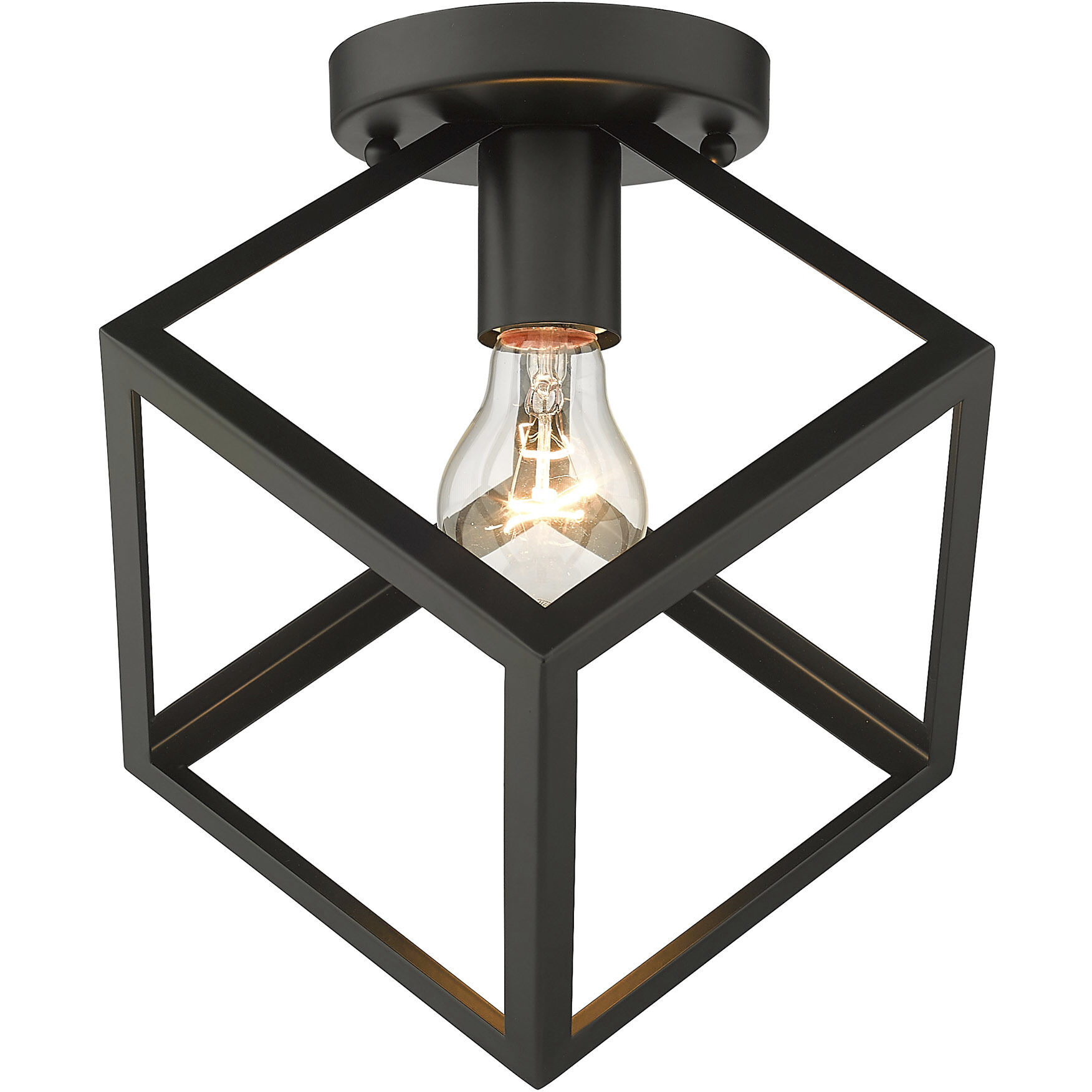 Cassio 1 Light 11.25 inch Matte Black Flush Mount Ceiling Light