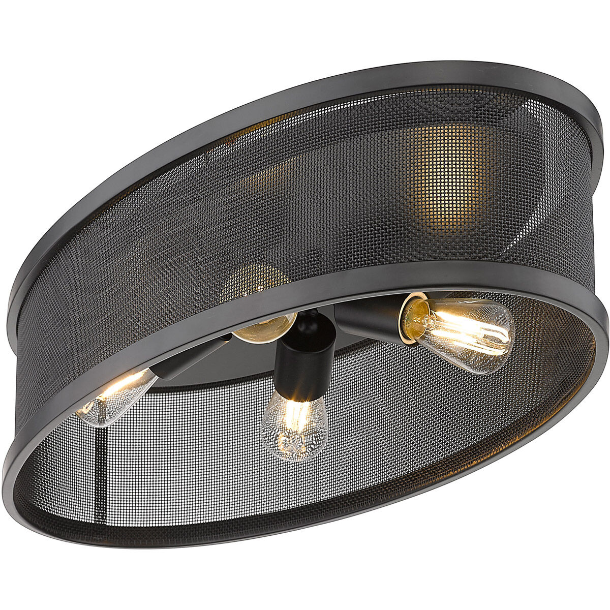 Channing 4 Light 24 inch Matte Black Flush Mount Ceiling Light