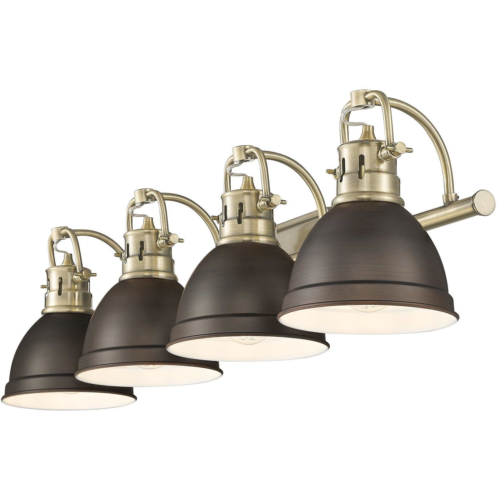 Yep Duncan Vanity Wall Light in Aged Brass, Rubbed Bronze