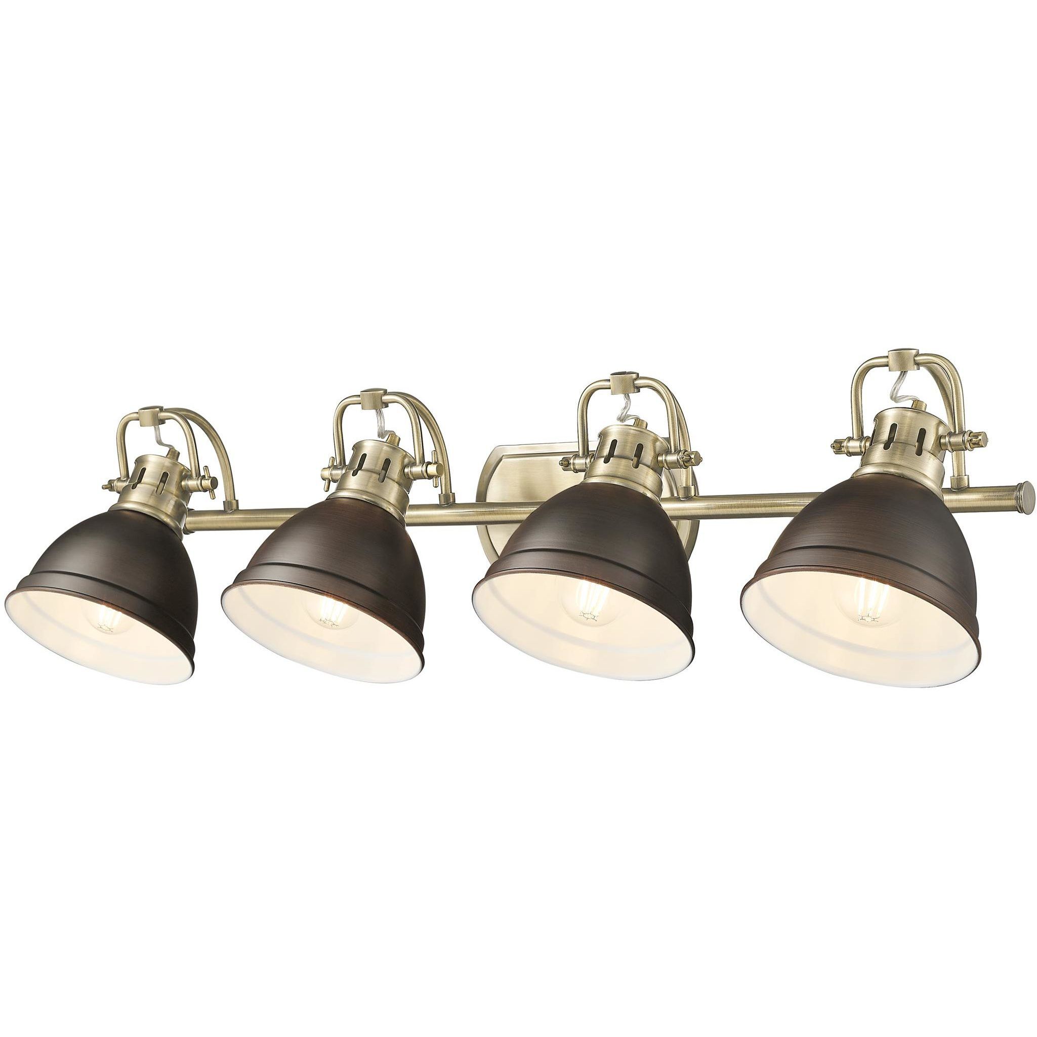 Yep Duncan Vanity Wall Light in Aged Brass, Rubbed Bronze