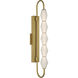 Geode 5 Light 31.75 inch Satin Brushed Gold Outdoor Wall Light