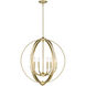 Colson 6 Light 26 inch Olympic Gold Chandelier Ceiling Light in No Shade 
