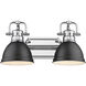 Yep Duncan Vanity Wall Light in Chrome, Matte Black
