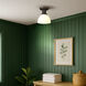 Hines 1 Light 7 inch Rubbed Bronze Semi-flush Ceiling Light in Opal Glass