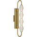 Geode 4 Light 27 inch Satin Brushed Gold Outdoor Wall Light