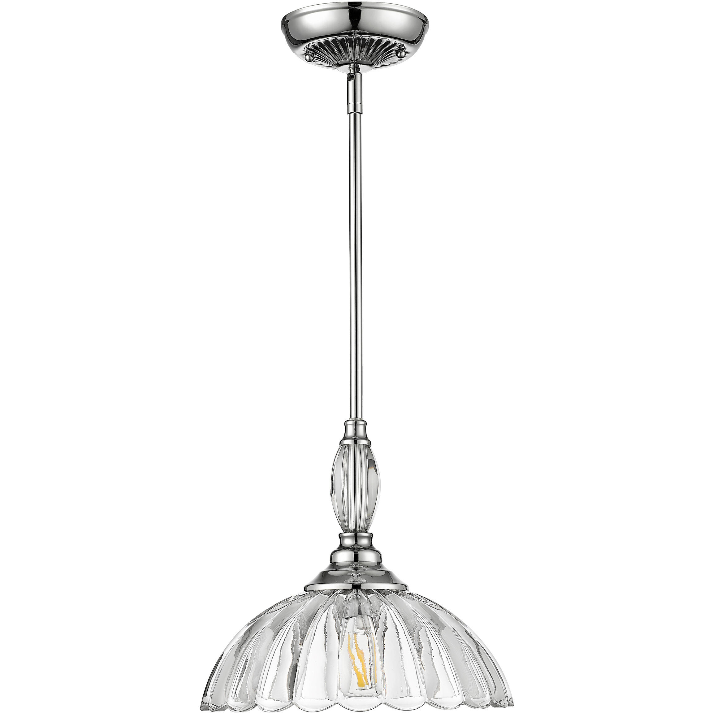 Audra 1 Light 11.75 inch Chrome Pendant Ceiling Light
