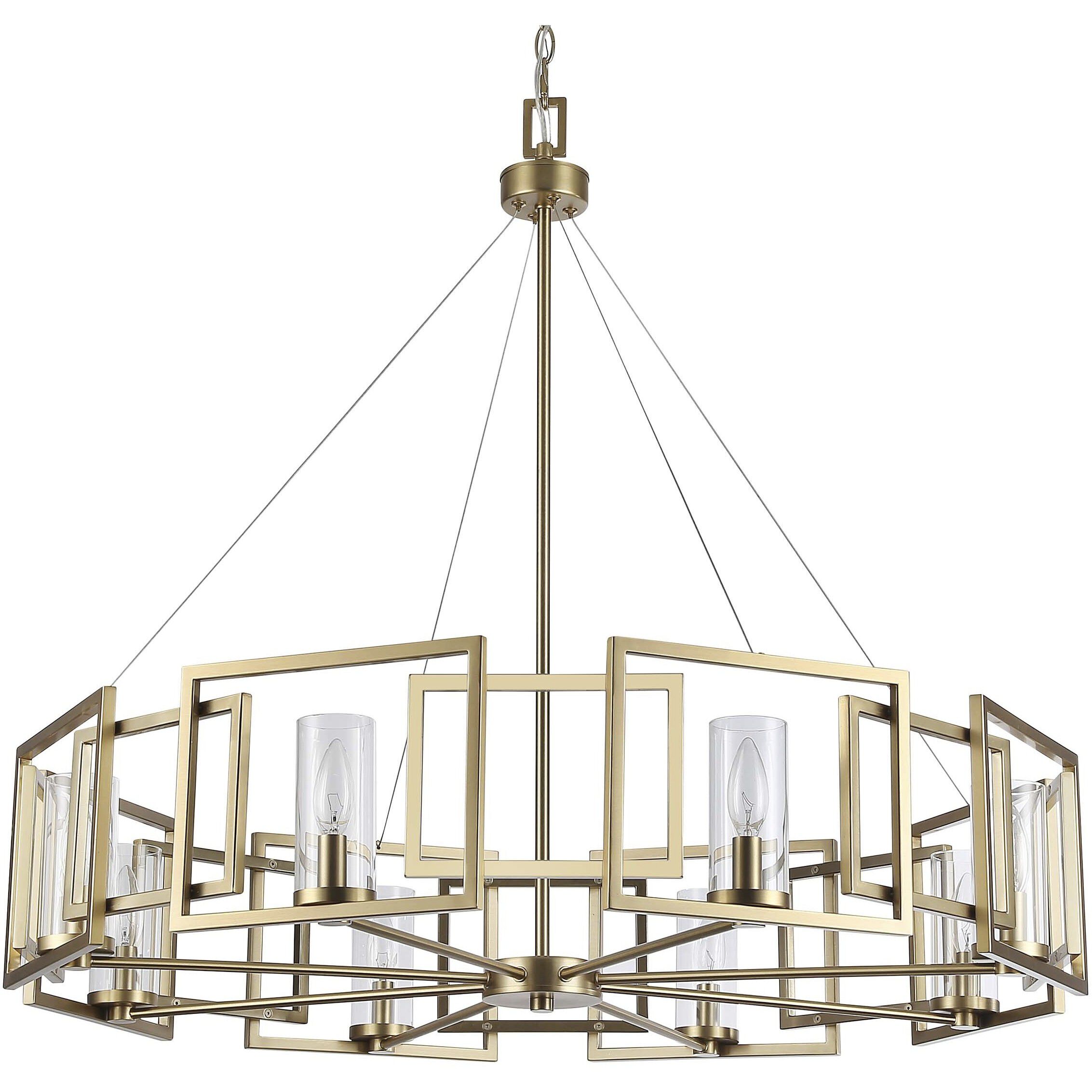 Marco 35.38 inch 60.00 watt White Gold Chandelier Ceiling Light, Large