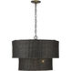 Erma 22.38 inch 60.00 watt Matte Black Chandelier Ceiling Light