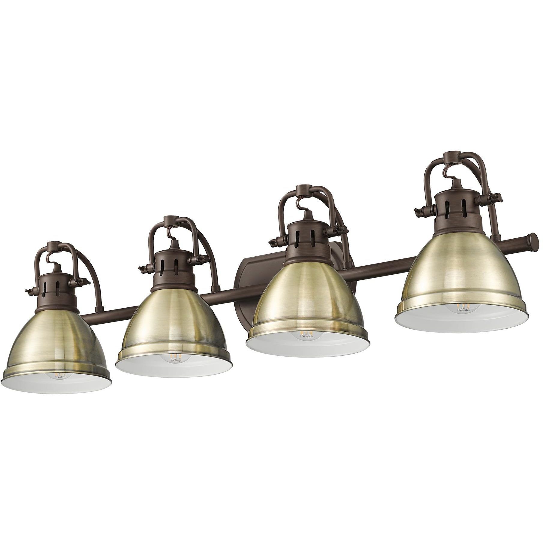 Yep Duncan Vanity Wall Light in Rubbed Bronze, Aged Brass