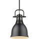 Yep Duncan Pendant Ceiling Light in Matte Black, Small