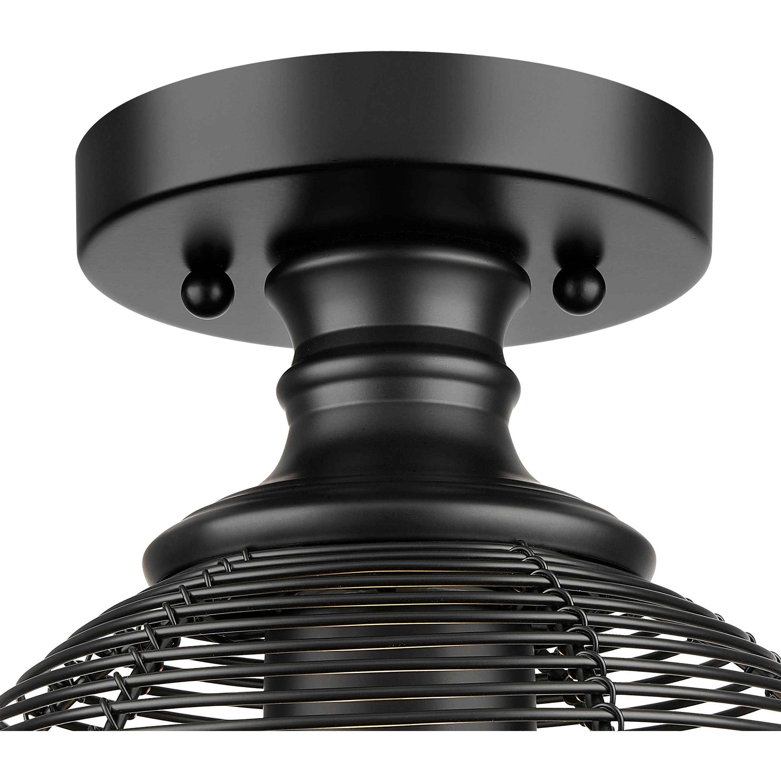 Calypso 1 Light 7.63 inch Matte Black Semi-Flush Mount Ceiling Light