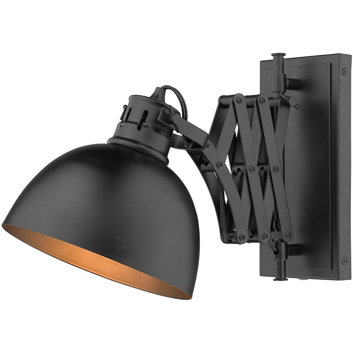 Matte black swing arm wall sconce 2025