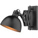 Hawthorn 1 Light 8 inch Matte Black Articulating Wall Sconce Wall Light, Adjustable