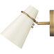 Reeva 1 Light 5.13 inch Modern Brass Wall Sconce Wall Light in Glossy Ecru