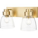 Remy Vanity Wall Light in Brushed Champagne Brass