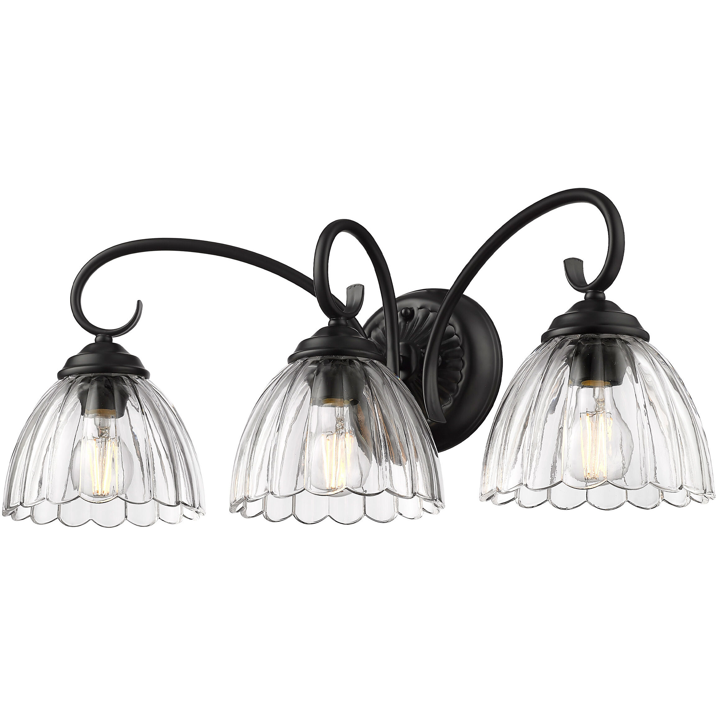 Audra Vanity Wall Light in Matte Black