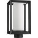 Smyth 1 Light 7.5 inch Natural Black Outdoor Post in Opal Glass