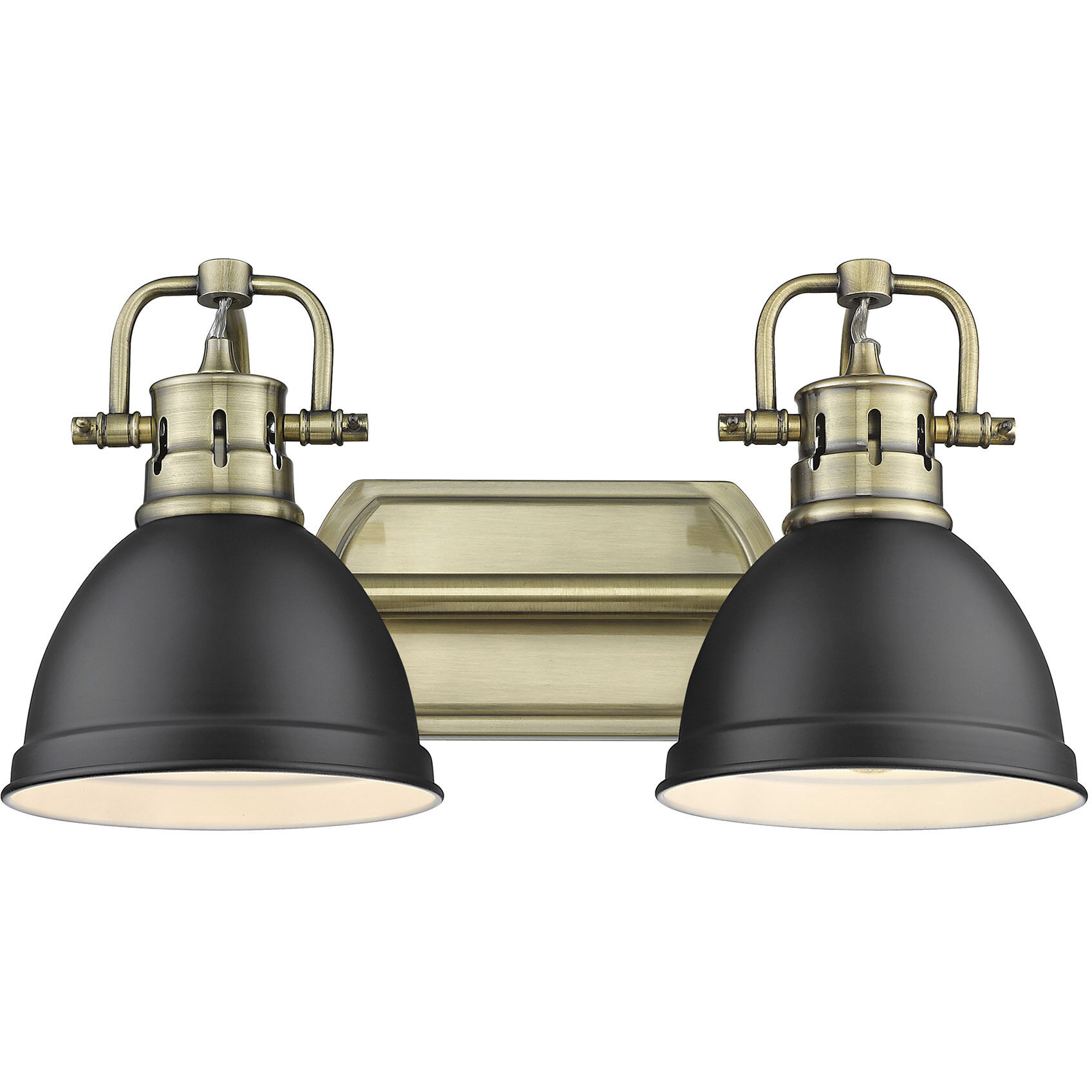 Yep Duncan Vanity Wall Light in Aged Brass, Matte Black