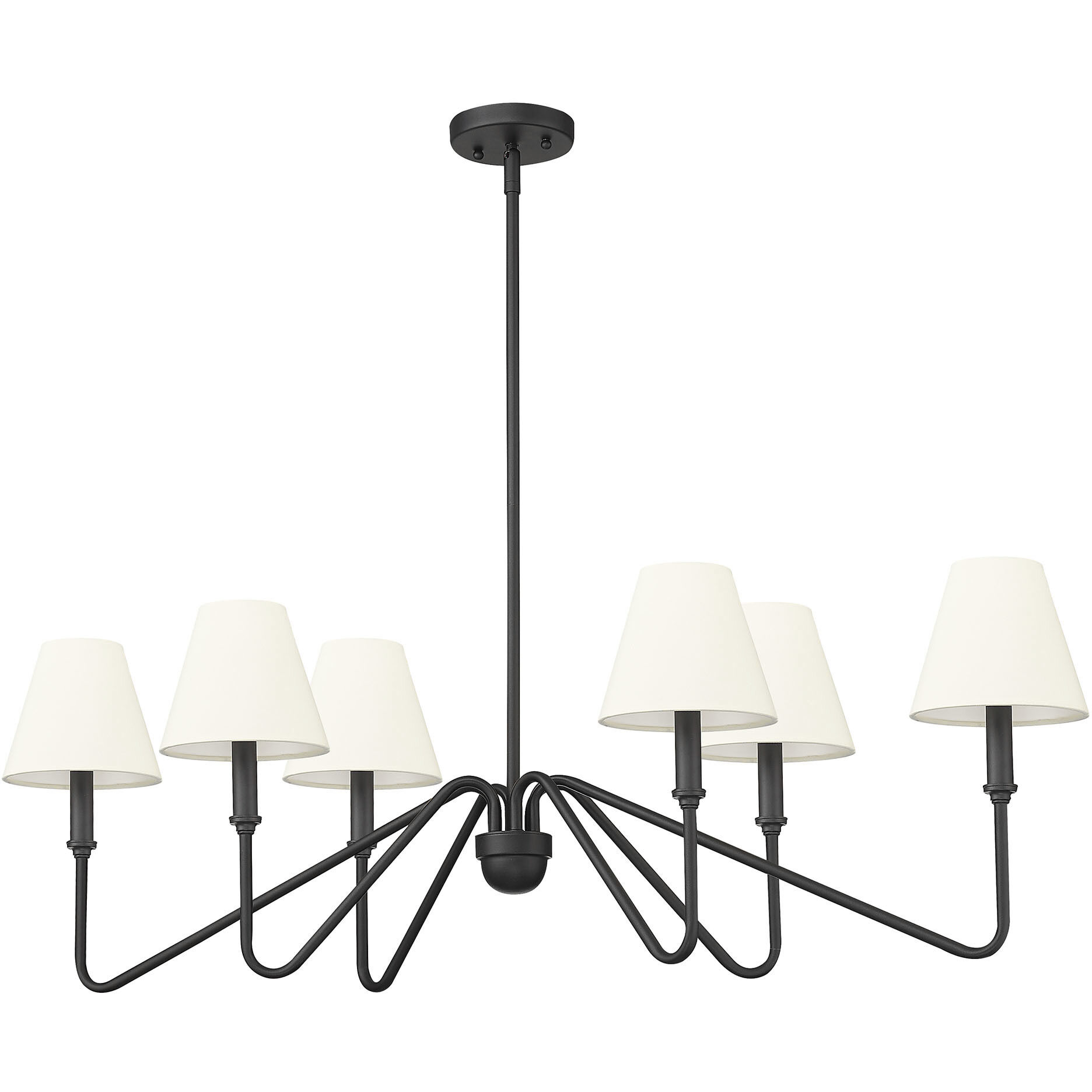 Yep Kennedy Island Light Ceiling Light in Natural Black, Ivory Linen
