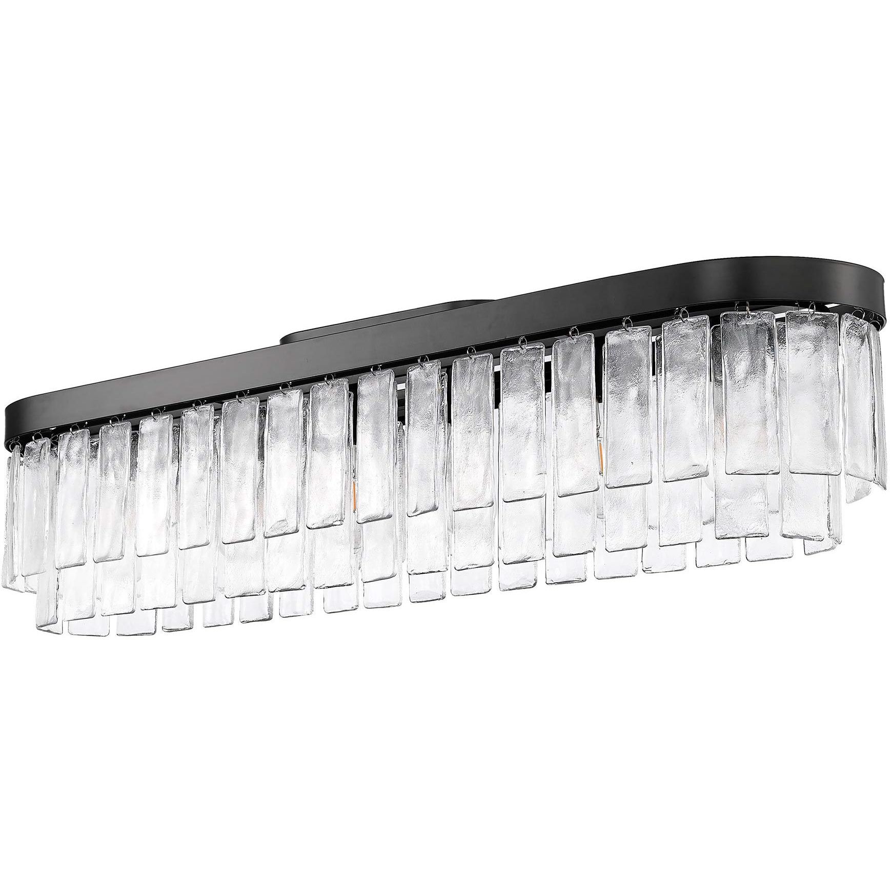 Ciara 6 Light 42 inch Matte Black Flush Mount Ceiling Light