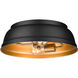 Rebel 2 Light 13.75 inch Matte Black Flush Mount Ceiling Light