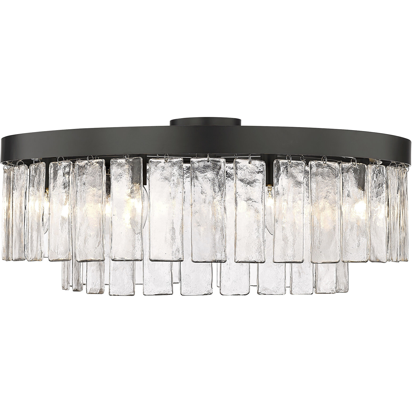 Ciara 9 Light 27 inch White Gold Semi-Flush Mount Ceiling Light