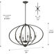 Colson Island Light Ceiling Light in Etruscan Bronze, No Shade