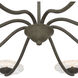 Coral Bloom 8 Light 30.5 inch Black Slate Chandelier Ceiling Light
