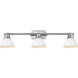 Duncan 3 Light 6.5 inch Pewter Semi-Flush Track Light Ceiling Light in Matte White, Damp