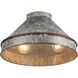 Jasper 3 Light 14 inch Antique Black Iron Flush Mount Ceiling Light