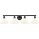 Carver 4 Light 36 inch Matte Black Bath Vanity Light Wall Light