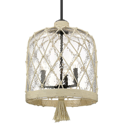 Nassau 3 Light 14.88 inch Matte Black Pendant Ceiling Light