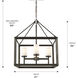 Smyth 21 inch 60.00 watt Gunmetal Bronze Chandelier Ceiling Light in Clear Glass