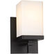 Maddox 1 Light 5 inch Matte Black Bath Fixture Wall Light