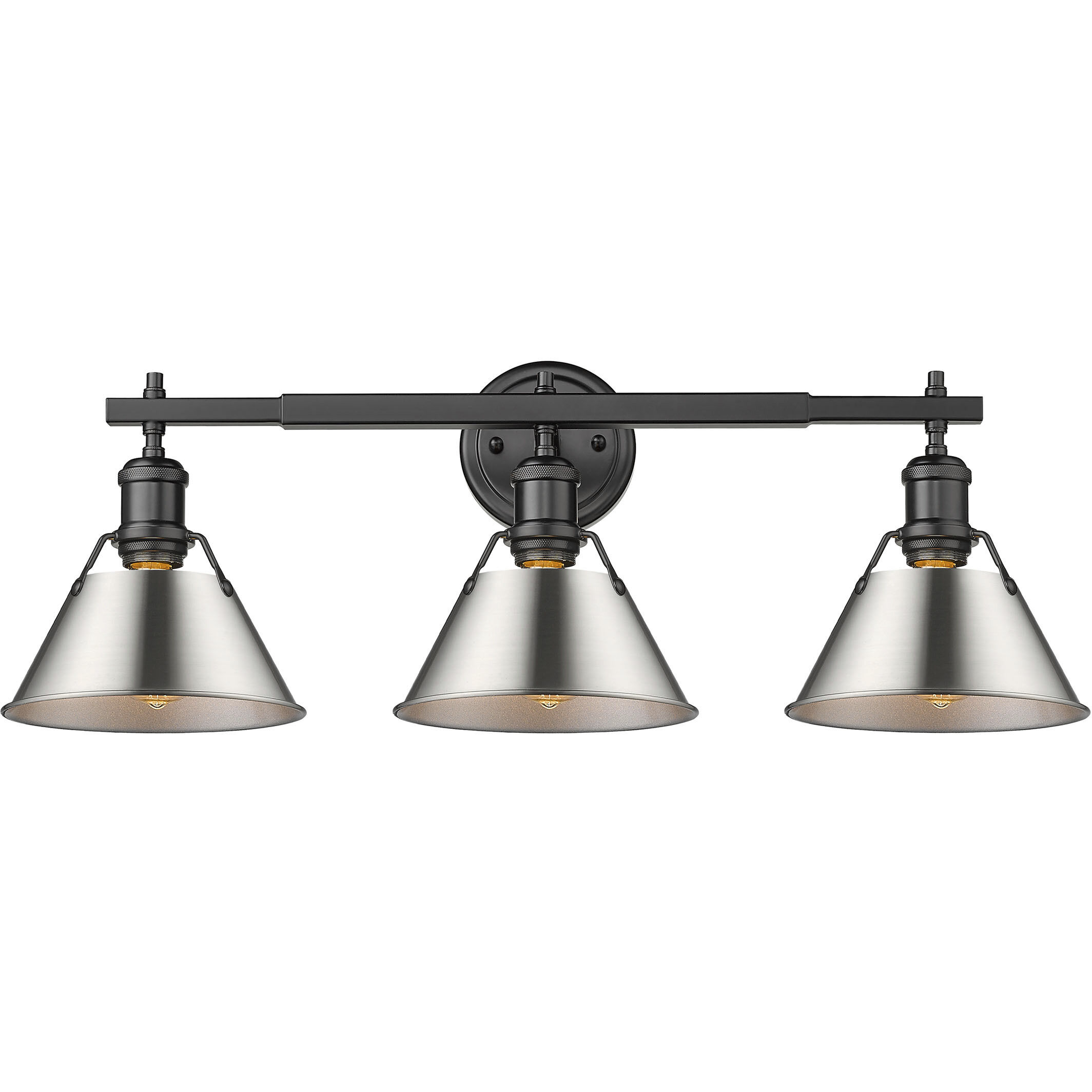 Yep Orwell Vanity Wall Light in Matte Black, Pewter