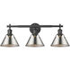 Yep Orwell Vanity Wall Light in Matte Black, Pewter