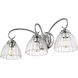 Audra 3 Light 25.5 inch Chrome Vanity Light Wall Light